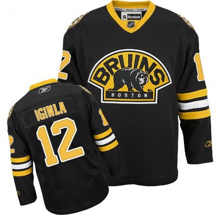 NHL Jarome Iginla Boston Bruins Premier Third Reebok Jersey - Black