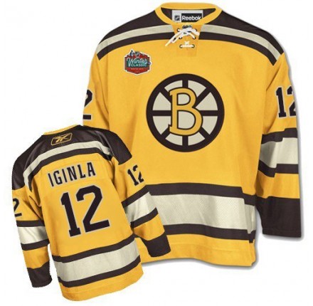 NHL Jarome Iginla Boston Bruins Authentic Winter Classic Reebok Jersey - Gold