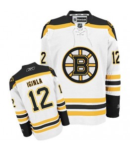 NHL Jarome Iginla Boston Bruins Authentic Away Reebok Jersey - White