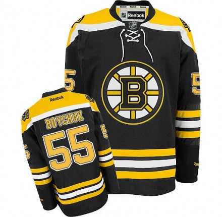 NHL Johnny Boychuk Boston Bruins Authentic Home Reebok Jersey - Black