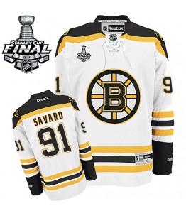 NHL Marc Savard Boston Bruins Premier Away 2013 Stanley Cup Finals Reebok Jersey - White