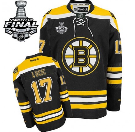 NHL Milan Lucic Boston Bruins Authentic Home 2013 Stanley Cup Finals Reebok Jersey - Black