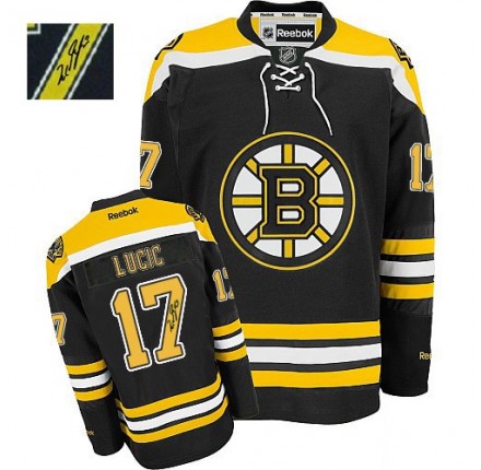 NHL Milan Lucic Boston Bruins Authentic Home Autographed Reebok Jersey - Black