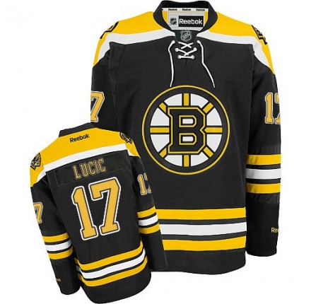 NHL Milan Lucic Boston Bruins Authentic Home Reebok Jersey - Black