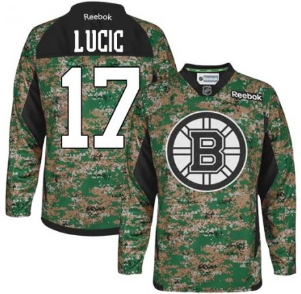 NHL Milan Lucic Boston Bruins Premier Veterans Day Practice Reebok Jersey - Camo