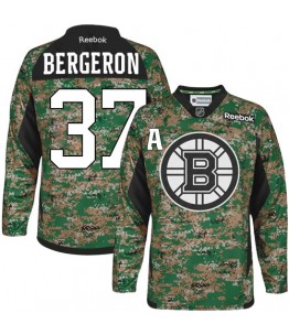 NHL Patrice Bergeron Boston Bruins Authentic Veterans Day Practice Reebok Jersey - Camo