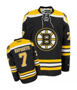 NHL Phil Esposito Boston Bruins Authentic Home Reebok Jersey - Black