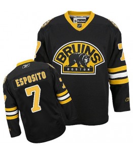 Friendly Confines Phil Esposito Signed Boston Bruins Reebok NHL Licensed Jersey (COJO COA)