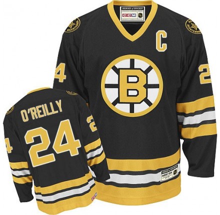 NHL Terry O'Reilly Boston Bruins Authentic Home Reebok Jersey - Black