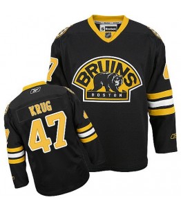NHL Torey Krug Boston Bruins Authentic Third Reebok Jersey - Black
