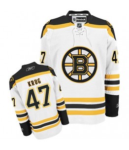 NHL Torey Krug Boston Bruins Authentic Away Reebok Jersey - White