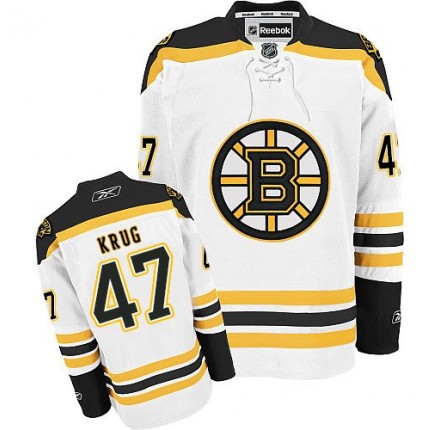 NHL Torey Krug Boston Bruins Premier Away Reebok Jersey - White