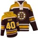 NHL Tuukka Rask Boston Bruins Old Time Hockey Authentic Sawyer Hooded Sweatshirt Jersey - Black