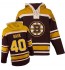 NHL Tuukka Rask Boston Bruins Old Time Hockey Authentic Sawyer Hooded Sweatshirt Jersey - Black