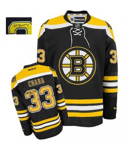NHL Zdeno Chara Boston Bruins Authentic Home Autographed Reebok Jersey - Black