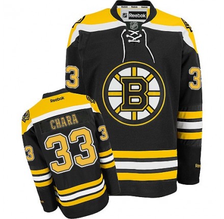 NHL Zdeno Chara Boston Bruins Authentic Home Reebok Jersey - Black
