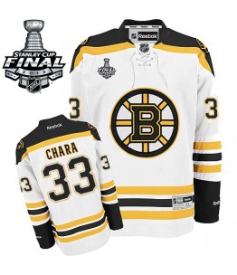 NHL Zdeno Chara Boston Bruins Authentic Away 2013 Stanley Cup Finals Reebok Jersey - White