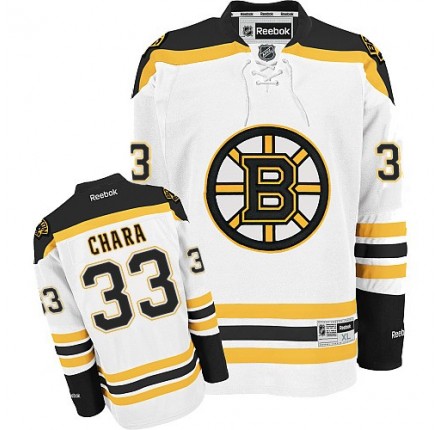 NHL Zdeno Chara Boston Bruins Authentic Away Reebok Jersey - White
