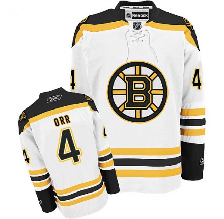 NHL Bobby Orr Boston Bruins Youth Premier Away Reebok Jersey - White