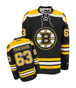 NHL Brad Marchand Boston Bruins Authentic Home Reebok Jersey - Black