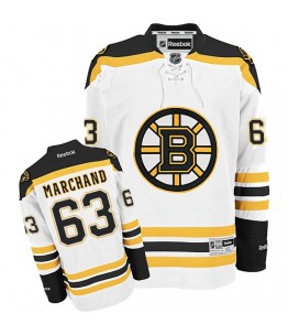 NHL Brad Marchand Boston Bruins Youth Authentic Away Reebok Jersey - White