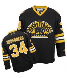 NHL Carl Soderberg Boston Bruins Authentic Third Reebok Jersey - Black
