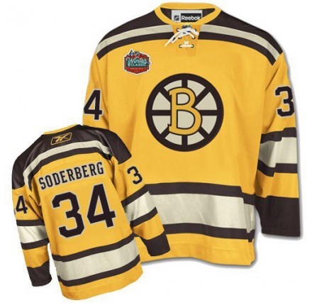 NHL Carl Soderberg Boston Bruins Premier Winter Classic Reebok Jersey - Gold