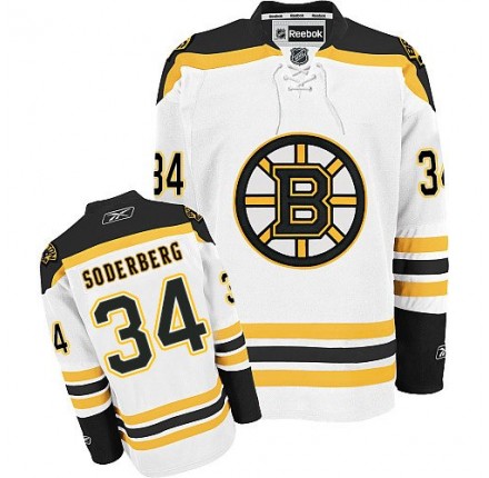 NHL Carl Soderberg Boston Bruins Premier Away Reebok Jersey - White
