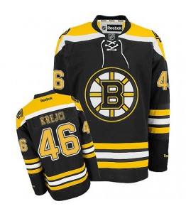NHL David Krejci Boston Bruins Authentic Home Reebok Jersey - Black