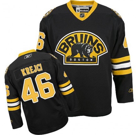 NHL David Krejci Boston Bruins Authentic Third Reebok Jersey - Black