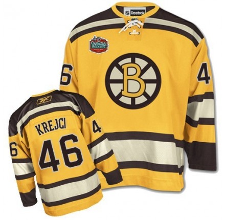 NHL David Krejci Boston Bruins Authentic Winter Classic Reebok Jersey - Gold