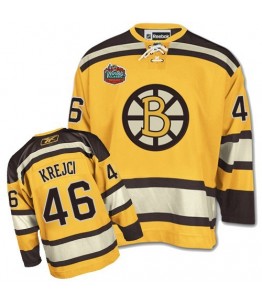 NHL David Krejci Boston Bruins Premier Winter Classic Reebok Jersey - Gold